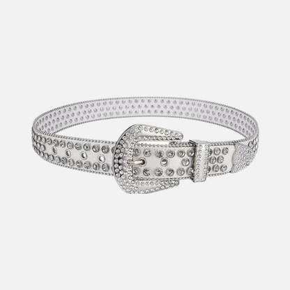 CRYSTAL RODEO BELT SILVER ON SILVER