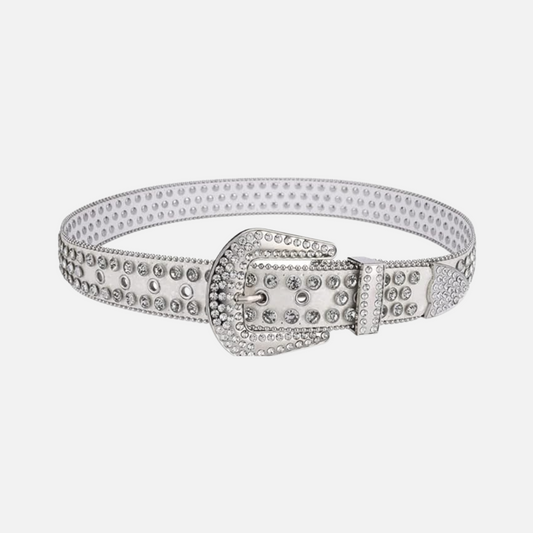 CRYSTAL RODEO BELT SILVER ON SILVER